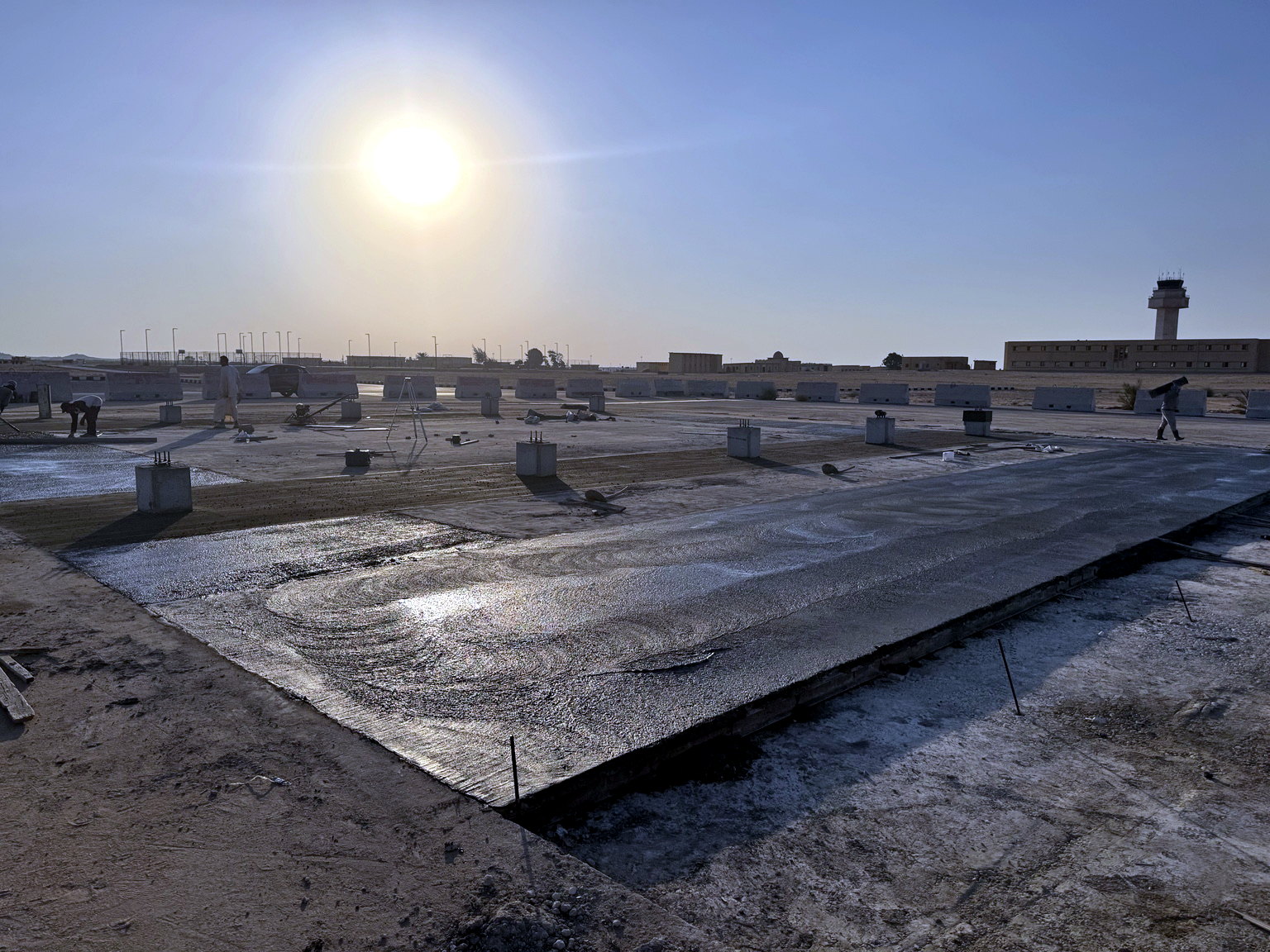 Concrete slab and infrastructure works